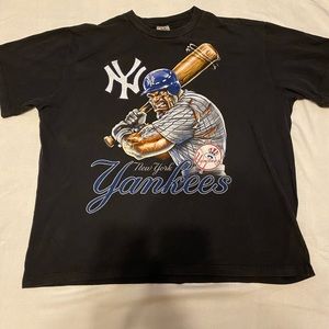 Vintage New York Yankees Liquid Blue Bronx Bombers T-shirt - 3XL